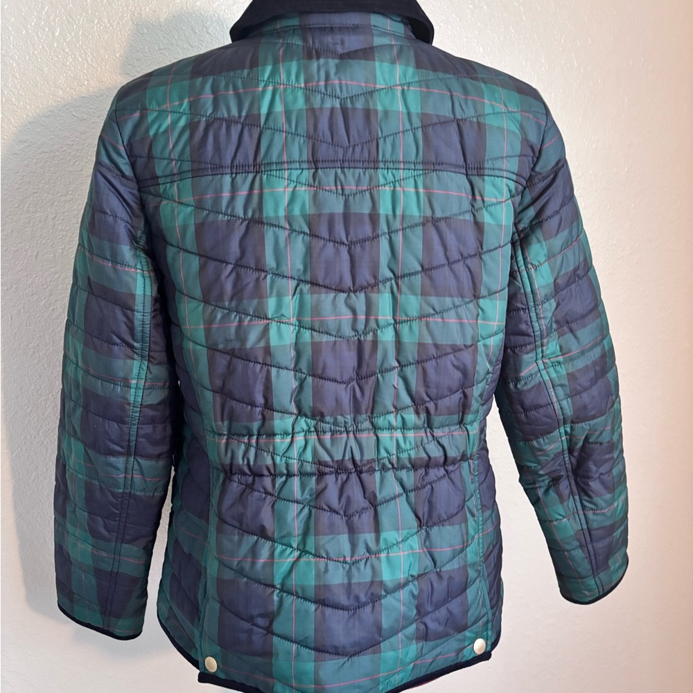 Talbots Women's Blue green and red plaid quilted jacket - Picture 5 of 10